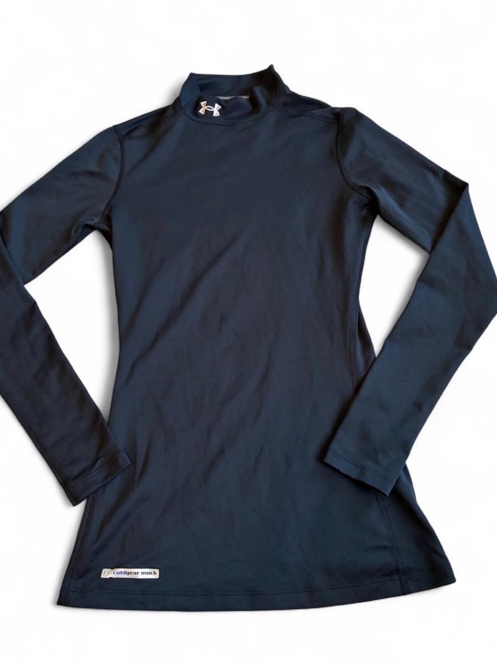 Under Armour cold gear black long sleeve fitted mock neck shirt small